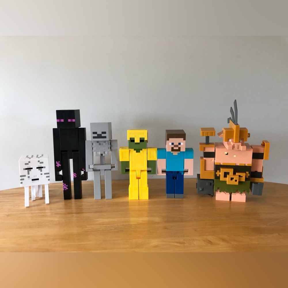 Mattel Minecraft Large scale action figures lot bundle